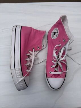 Converse Pink High Top Platform Sneakers